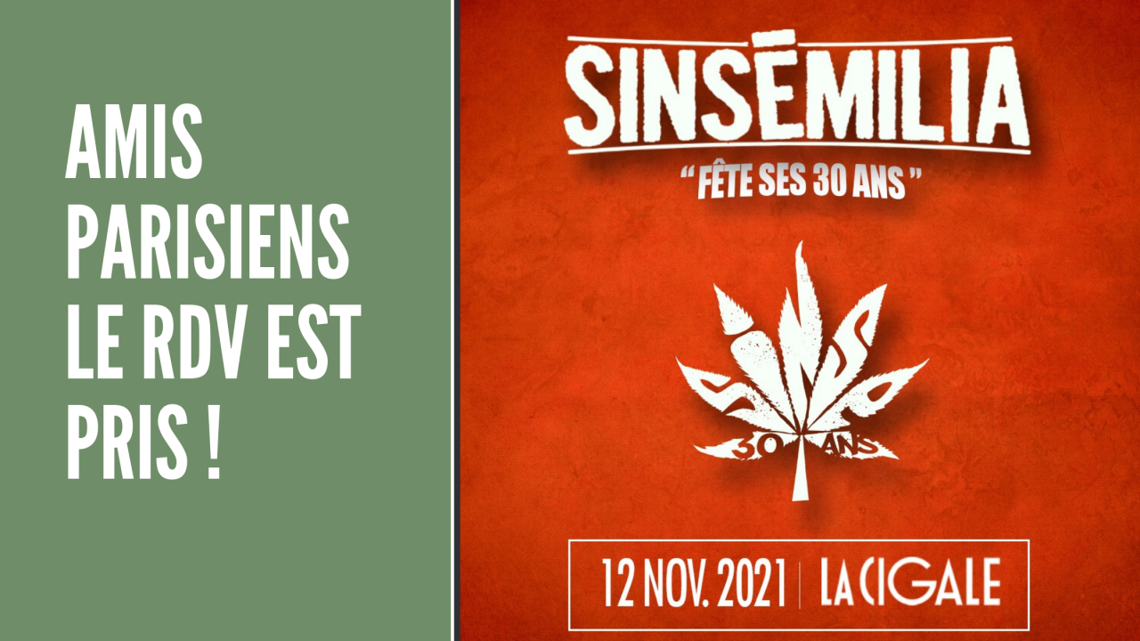 Rendezvous le 12 novembre à La Cigale Sinsémilia Rendezvous le 12 novembre à La Cigale Sinsémilia